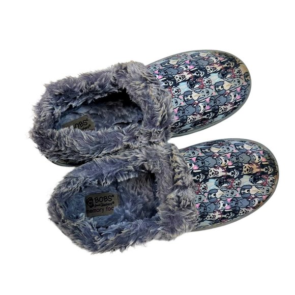 BOBS Faux Fur Slip on Slippers *Grey* (Size 6) - Picture 5 of 7